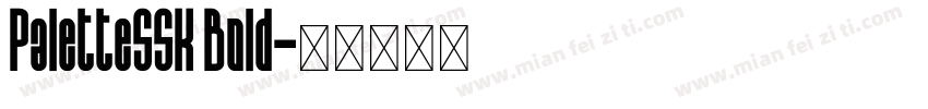 PaletteSSK Bold字体转换